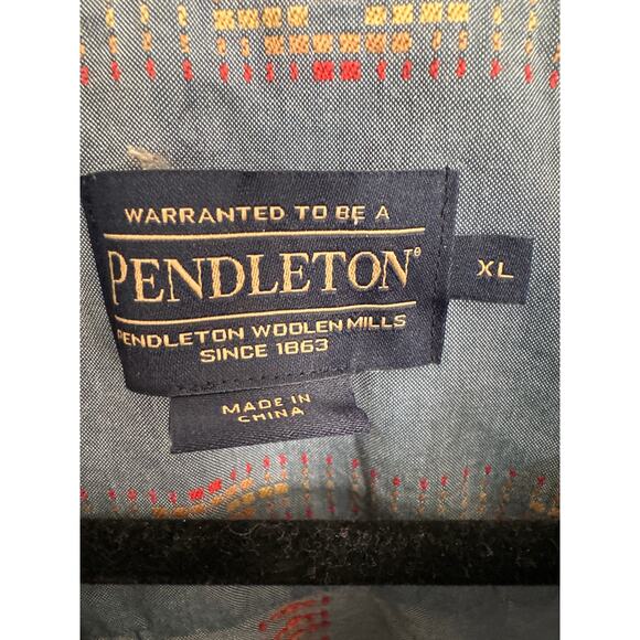 Pendleton Short Sleeve Carson Chambray Shirt XL 100% Cotton - Picture 4 of 9